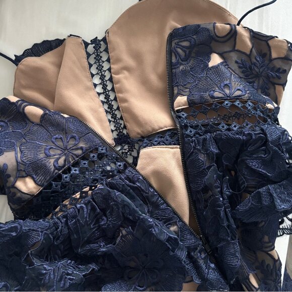 Self-Portrait Amaryllis Sheer Column Dress - Picture 5 of 12